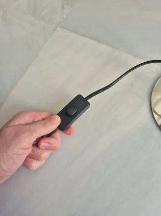 Pie de lámpara metal plateado