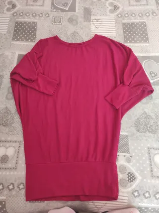 Maglia donna maniche pipistrello rosa taglia unica