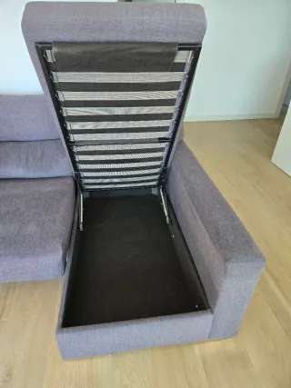 Sofá Chaise Longue Kibuc Gris 260x160