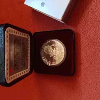 Moneda Canadá 1992 Plata 175 Aniversario