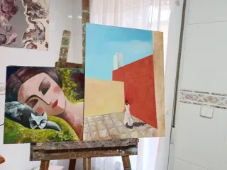 Lote 2 quadri decorativi per Andrea