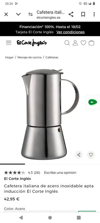 Cafetera italiana de 10 tazas