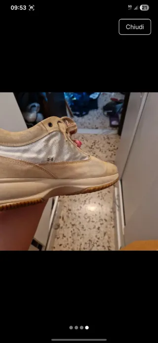 Hogan donna beige/silver sneakers