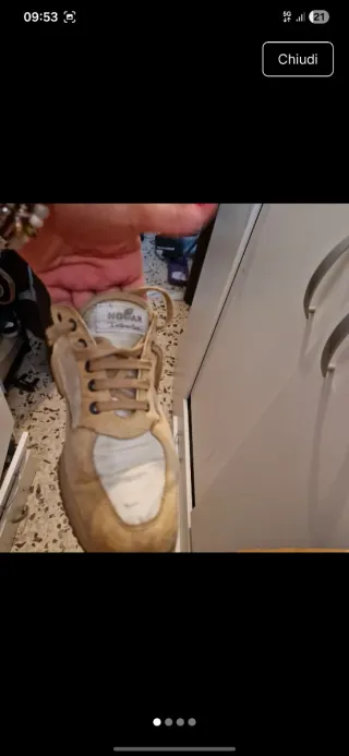 Hogan donna beige/silver sneakers