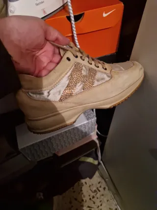 Hogan donna beige/silver sneakers