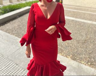 Vestido de flamenca rojo Sibilina talla s