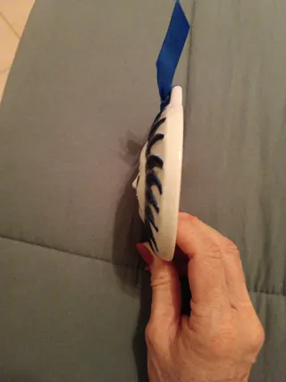 Decorazione murale sole bianco blu 11x2