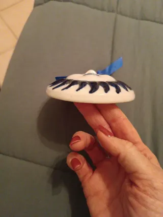 Decorazione murale sole bianco blu 11x2