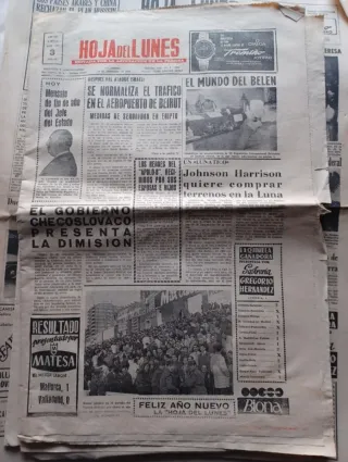 Periódicos antiguos La Hoja del Lunes