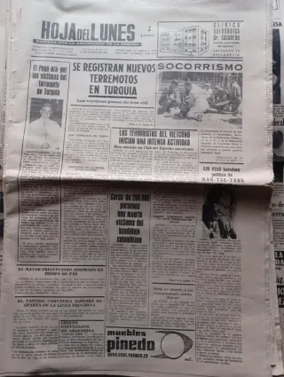 Periódicos antiguos La Hoja del Lunes