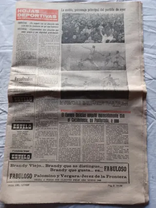 2 Periódicos Antiguos Hojas Deportivas