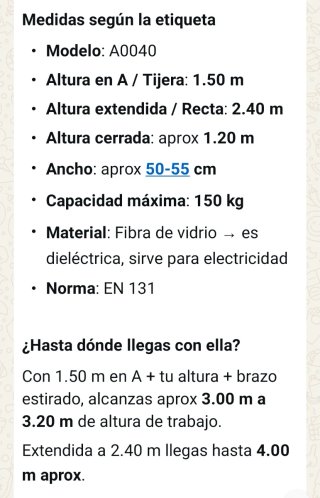 Escalera Multiusos Plegable Naranja