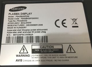 Despiece tv Samsung PS42B430P2WXXC