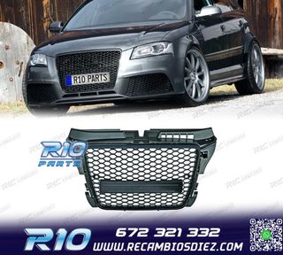 PARRILLA AUDI A3 8P 8PA 08-12 LOOK RS3 NEGRO