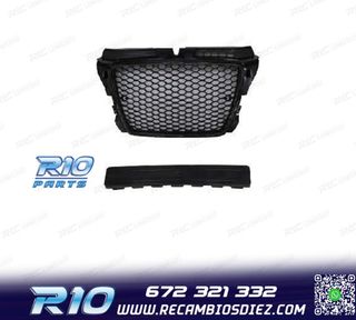 PARRILLA AUDI A3 8P 8PA 08-12 LOOK RS3 NEGRO
