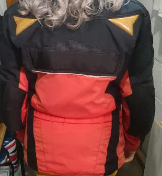 Chaqueta Moto Mujer Negra y roja