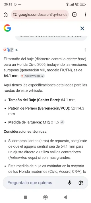 Rueda repuesto Honda Civic FK2 (06-10)