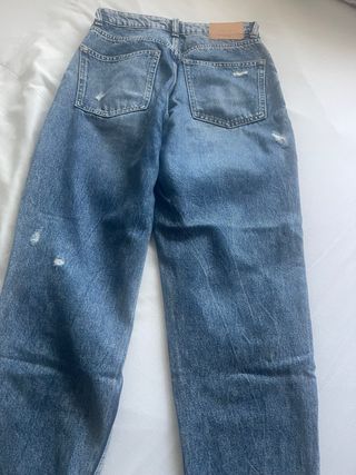 Tejanos denim desgastados azules