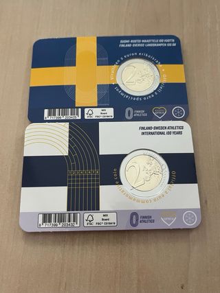 Moneda 2€ Coincard Finlandia 2025 Atletismo