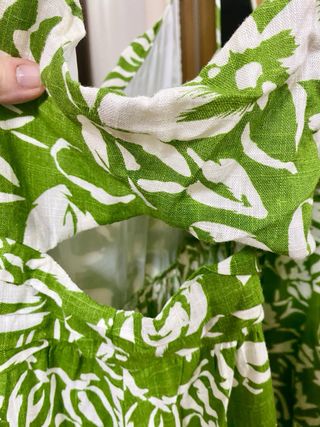 Vestido Zara verde estampado floral