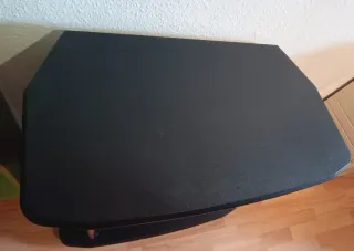 Mesa auxiliar aparador negro y marrón