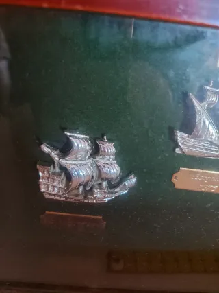 Quadro Decorativo Barche in Legno e Metallo