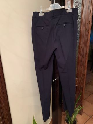 Pantalones de traje azul marino Zara
