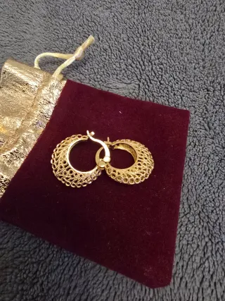 Pendientes Plata Bañados en Oro