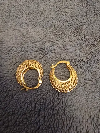 Pendientes Plata Bañados en Oro