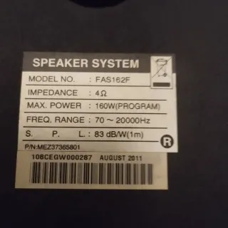 Mini cadena LG negra