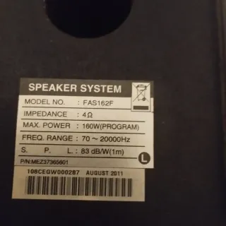 Mini cadena LG negra