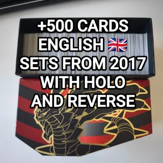 Lote +500 Cartas Pokémon Inglés 2017 con reverses