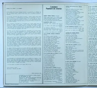 Canciones Populares de Asturias - LP, 1980