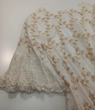 Blusa Vintage Dressing Bordada