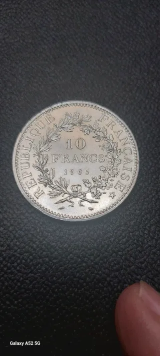 10 Francos Franceses Plata 1965