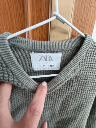 Jersey Zara verde niño talla 10
