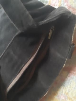 Bolso terciopelo marrón oscuro lentejuelas flores