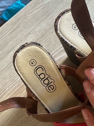 Sandalias de plataforma efecto piel serpiente