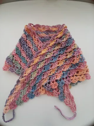 Pañoleta cuello o toquilla para niña multicolor