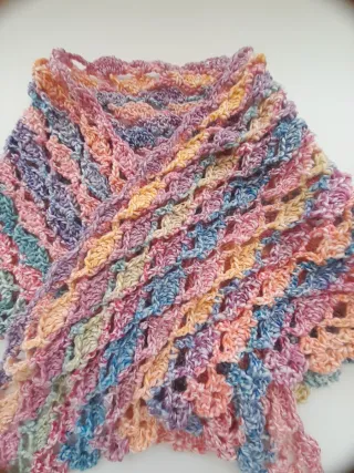 Pañoleta cuello o toquilla para niña multicolor