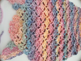 Pañoleta cuello o toquilla para niña multicolor