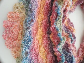 Pañoleta cuello o toquilla para niña multicolor