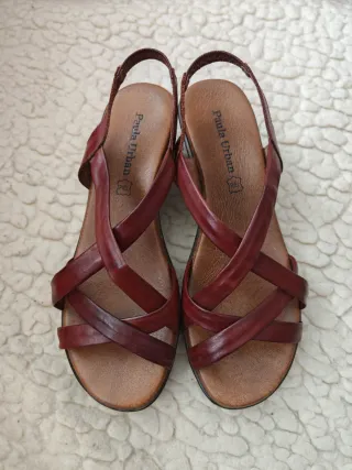 Sandalias Paula Urban Marrón/Rojo