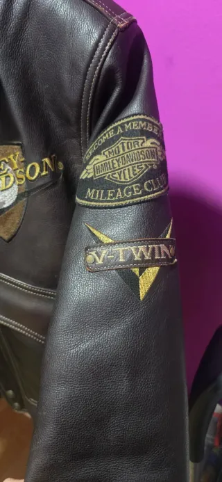 Cazadora Piel Harley-Davidson Marrón