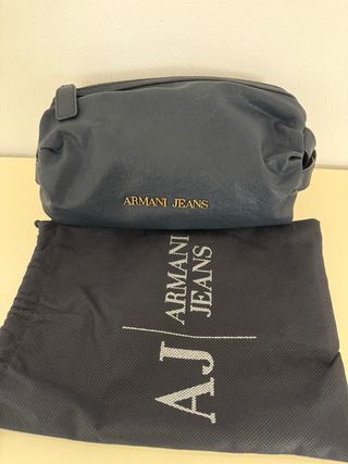 Bolso Clutch de piel Armani azul