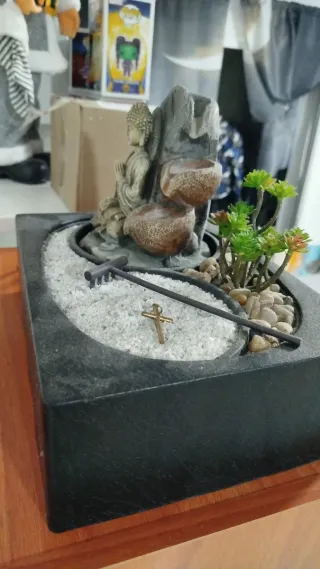 Fontana Zen con Buddha e Mini Giardino