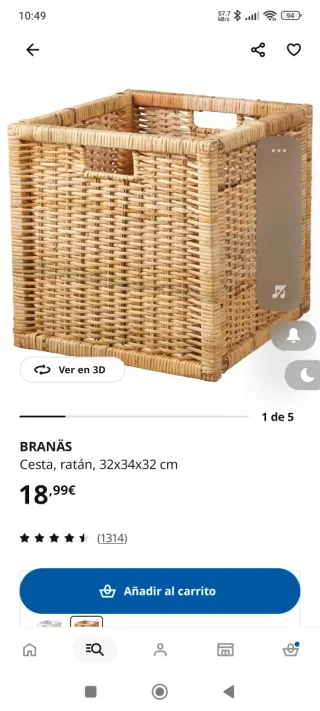 Estantería Kallax Ikea con Cestas