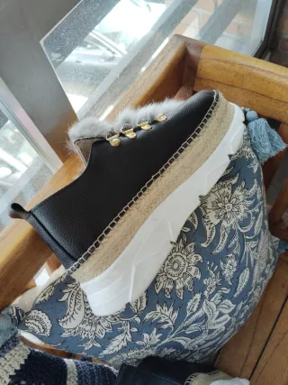 Zapatillas STAR LUXE Piel Azul marino