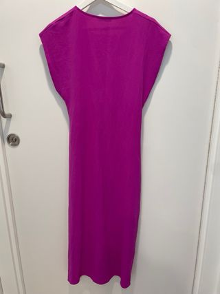 Vestido Zara Fucsia Midi