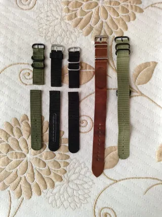 Correas de reloj de cuero y cordura